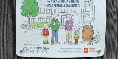 Szkoła z wodą z nieba - mała retencja dla klimatu 